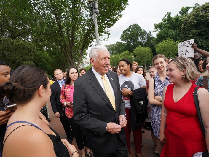 Rep. Steny Hoyer at the #FamiliesBelongTogether rally.