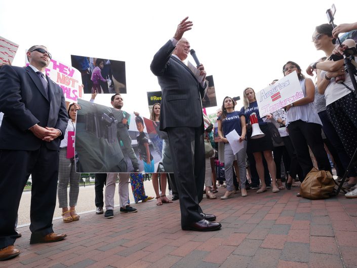 Rep. Steny Hoyer at the #FamiliesBelongTogether rally.