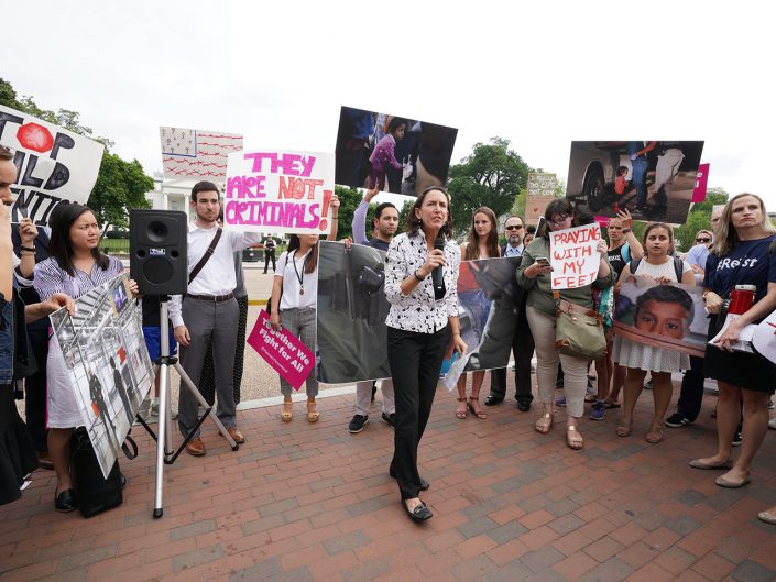 Winnie Stachelberg from The Center of American Progress at the #FamiliesBelongTogether rally.