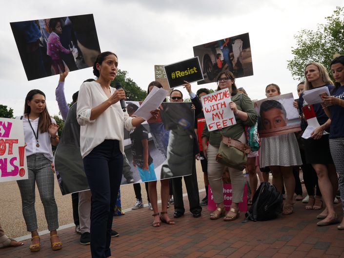 Laura Jimenez from The Center of American Progress at the #FamiliesBelongTogether rally.