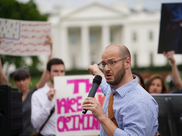 Tom Jawetz from The Center of American Progress at the #FamiliesBelongTogether rally.